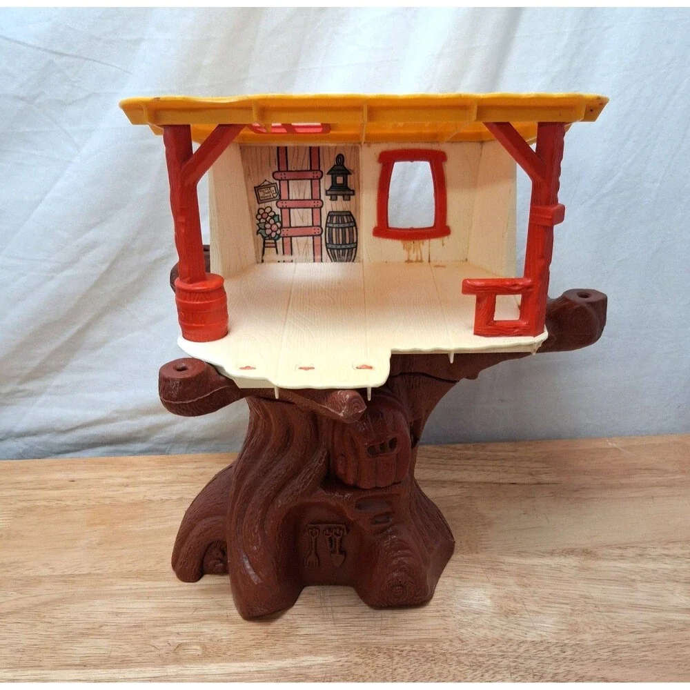 Vintage 1974 Hasbro Weebles Wobble Treehouse Playset 1 Person Included READ
